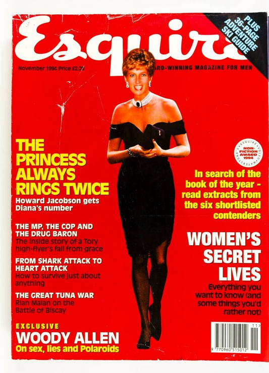 Princess Diana TIM ROTH Woody Allen ESQUIRE magazine Nov 1994 Ski guide BISCAY