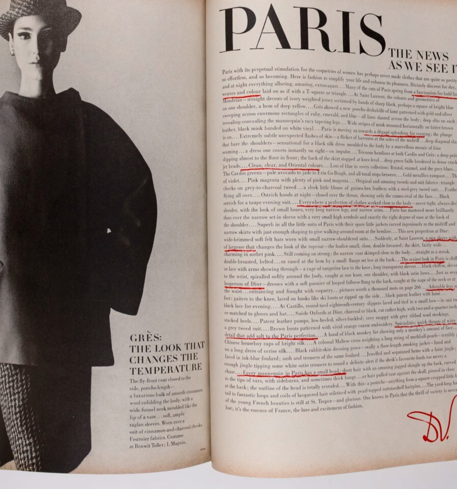 MARISA BERENSON Veruschka PENN Vogue September 1965 Fellini COLLECTIONS Barzini