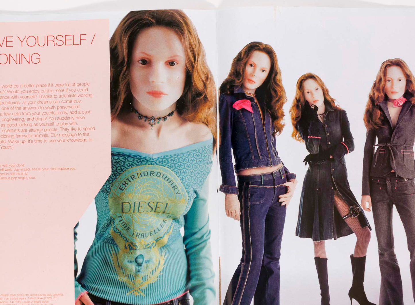 Jean-Pierre Khazem DIESEL fashion SAVE YOURSELF lookbook CATALOG VTG 2001 masks