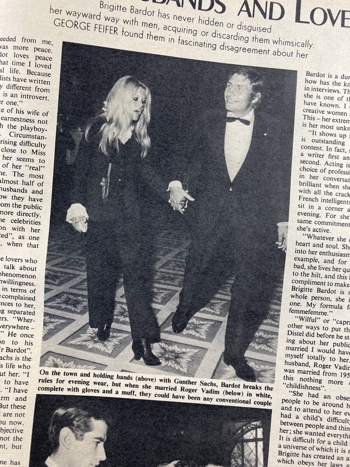 25 years of BRIGITTE BARDOT by TINA BROWN Weekend TELEGRAPH SUNDAY MAGAZINE 70s