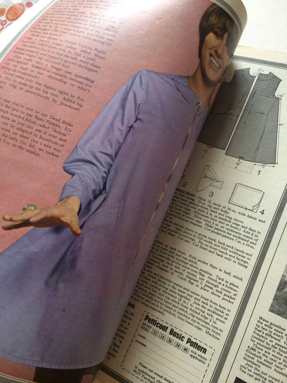 Mary Quant CHRISTOPHER PLUMMER Coat-dress PETTICOAT magazine May 1967