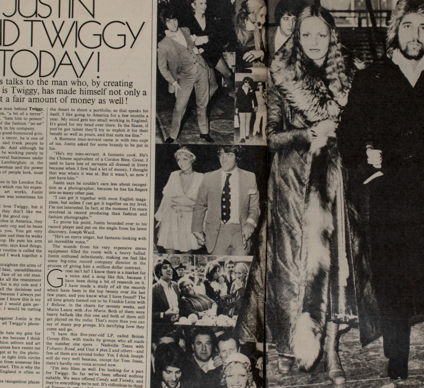 TWIGGY Justin de Villeneuve BIBA Coats PETTICOAT magazine April 1970