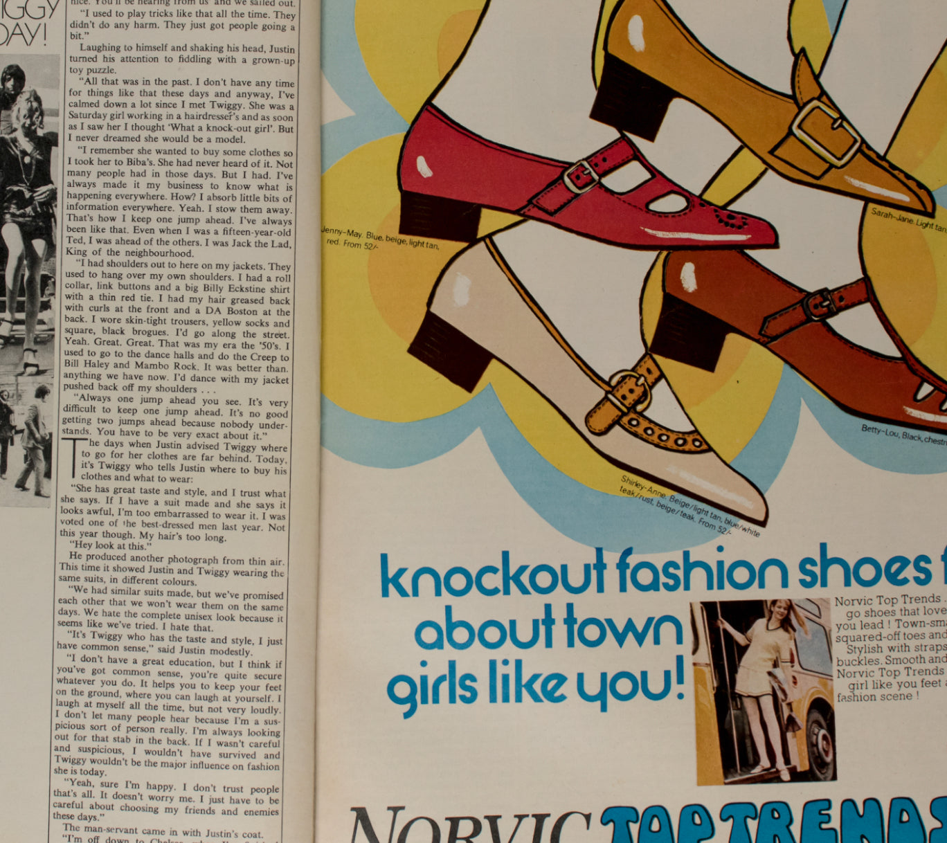 TWIGGY Justin de Villeneuve BIBA Coats PETTICOAT magazine April 1970