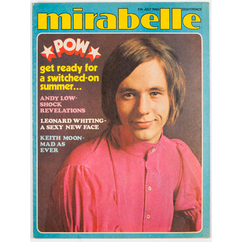 Keith Moon Andy Low Leonard Whiting Mirabelle teen magazine July 1969