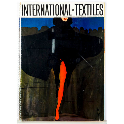 Rene Gruau International Textiles Number 474 1971 Rare Illustration