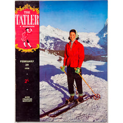 Alpine skiing vintage ski wear Frances Boycott The Tatler Magazine February 1956