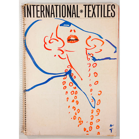 Rene Gruau / International Textiles number 431 1968 / Rare fashion illustration