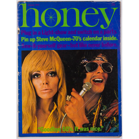 Honey Magazine UK January 1970 - Hans Feurer  Steve McQueen Nose Job