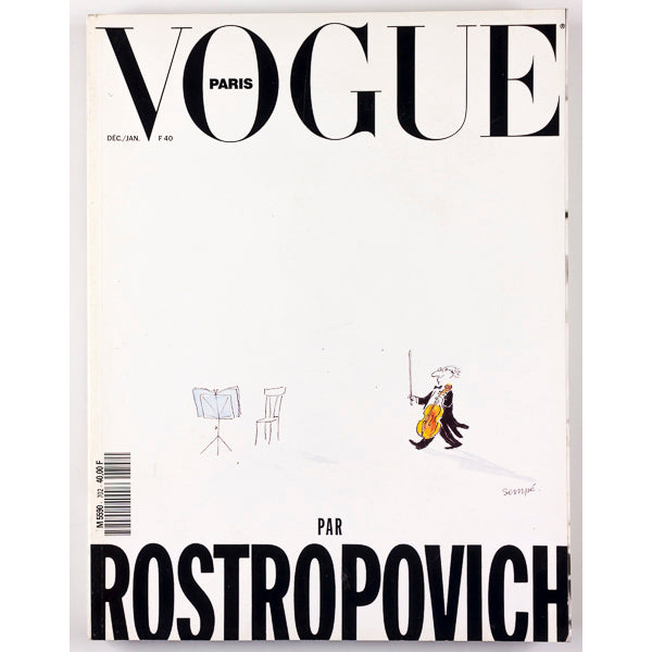 VOGUE par ROSTROPOVICH Linda Evangelista PAULINA PORIZKOVA Dec 1989