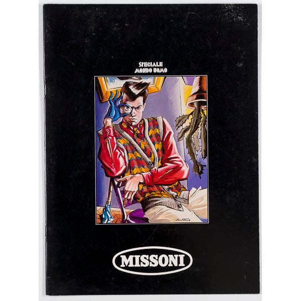 MISSONI Speciale Mondo Uomo ANTONIO LOPEZ lookbook VTG catalogue 1985