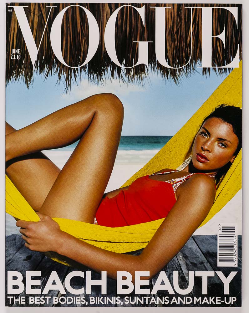 Liberty Ross ENRIQUE BADULUSCU Beach beauty  VOGUE June 2000