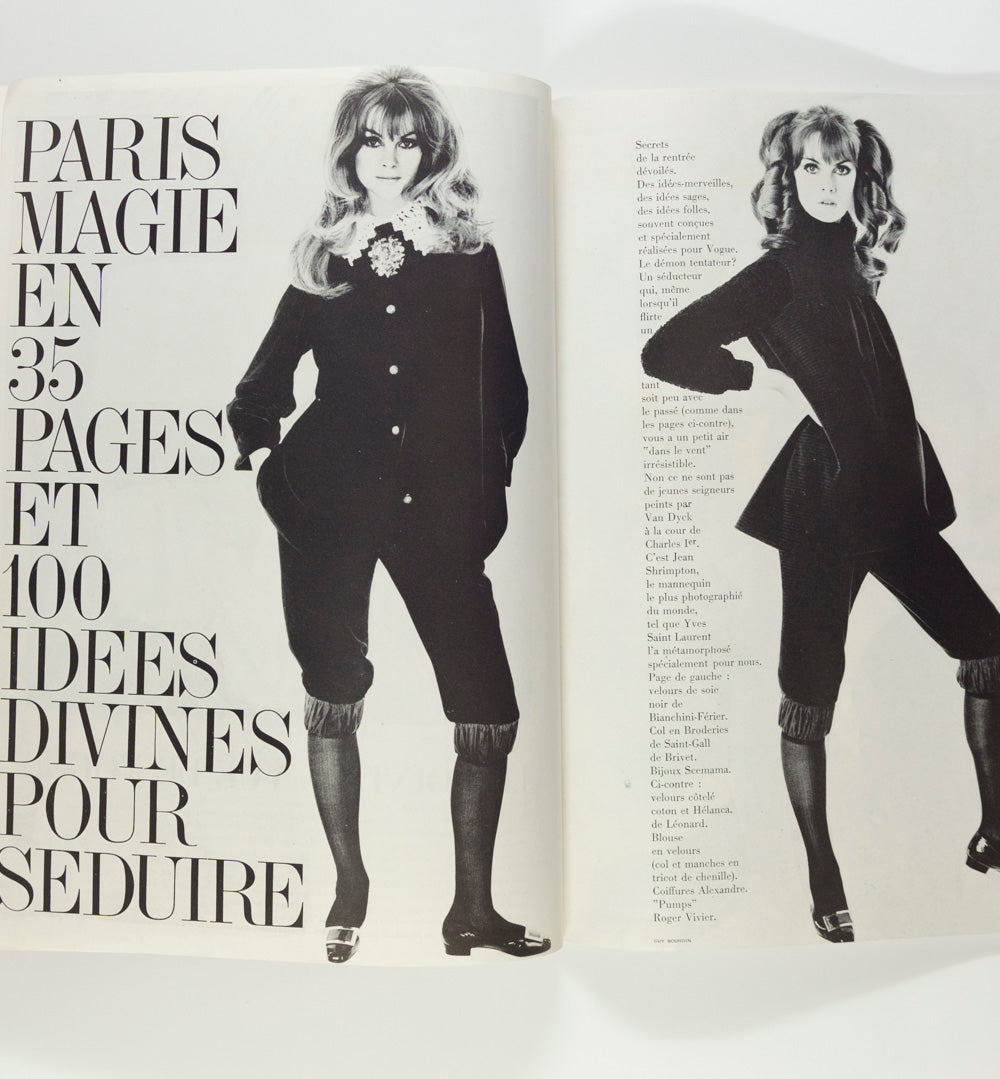 Catherine Deneuve GUY BOURDIN Jean Shrimpton ~ Paris Vogue 1969 August