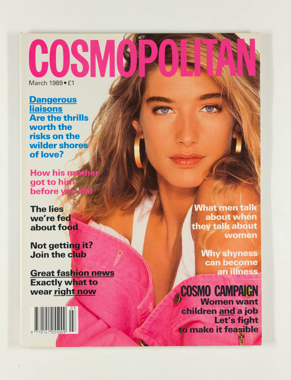 Tatjana Patitz TOM HANKS Fierstein COSMOPOLITAN magazine March 1989 UK