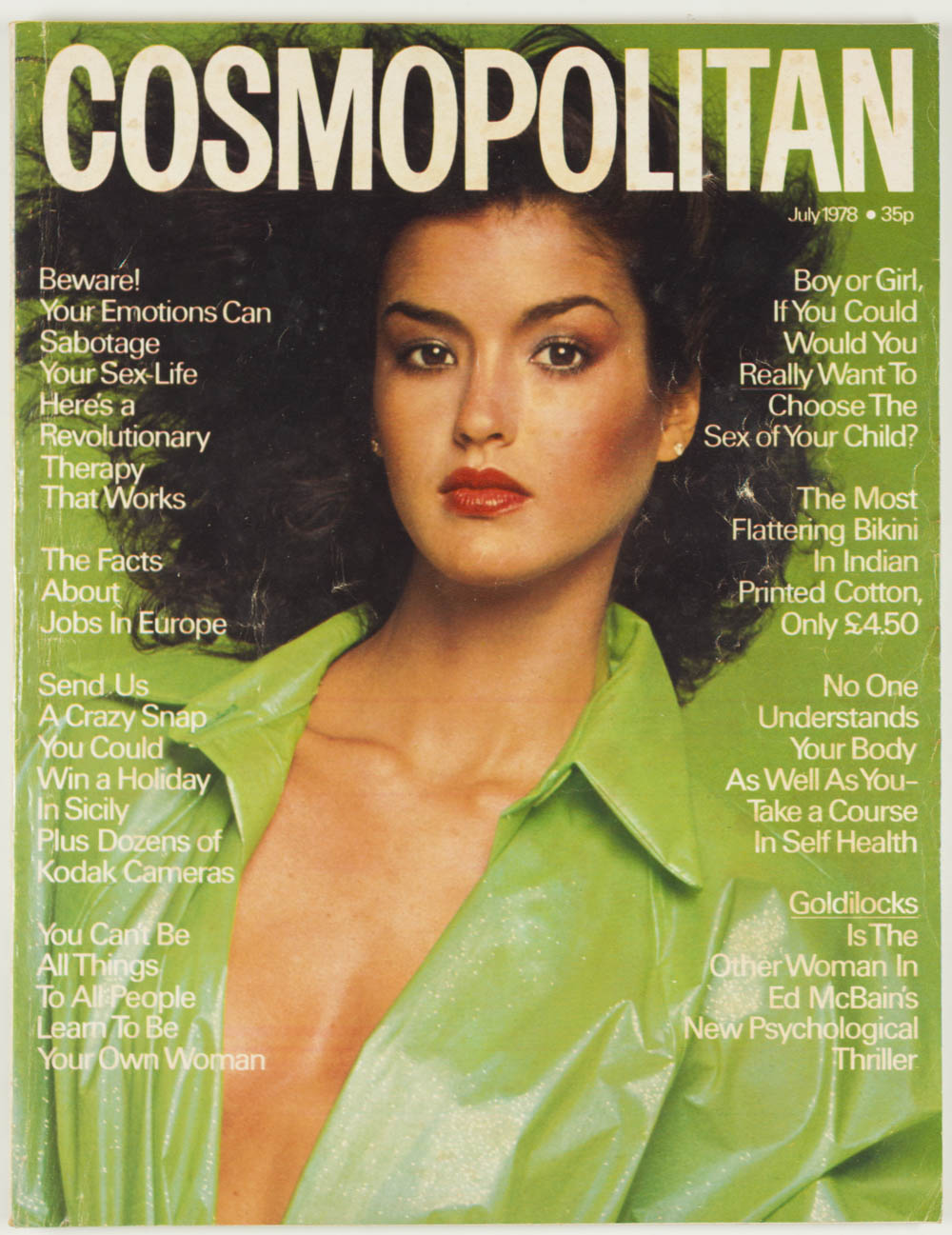 Janice Dickinson FARAH IRAN Bitten Knudsen COSMPOLITAN July 1978