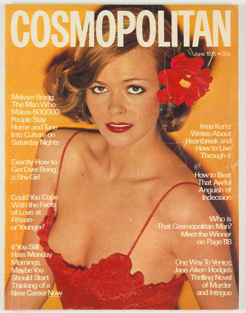 Liberty's JANE AIKEN HODGE Melvyn Bragg VTG Cosmopolitan June 1975