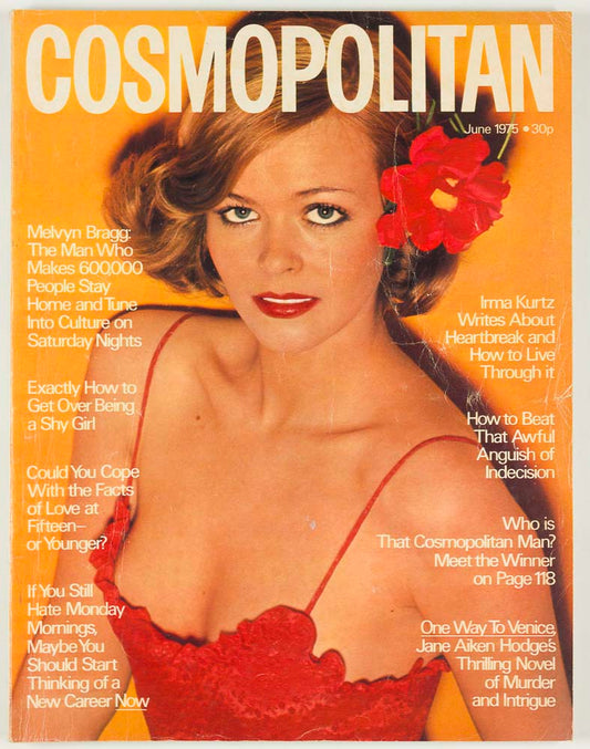 Liberty's JANE AIKEN HODGE Melvyn Bragg VTG Cosmopolitan June 1975