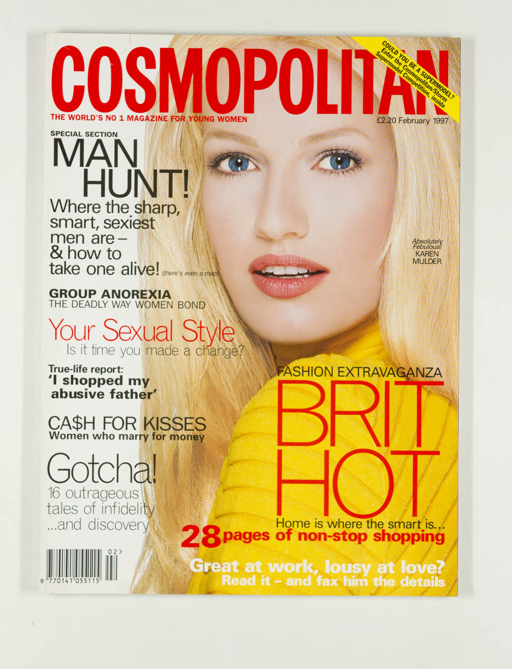 KAREN MULDER Tina Turner COSMOPOLITAN magazine February 1997 fashion