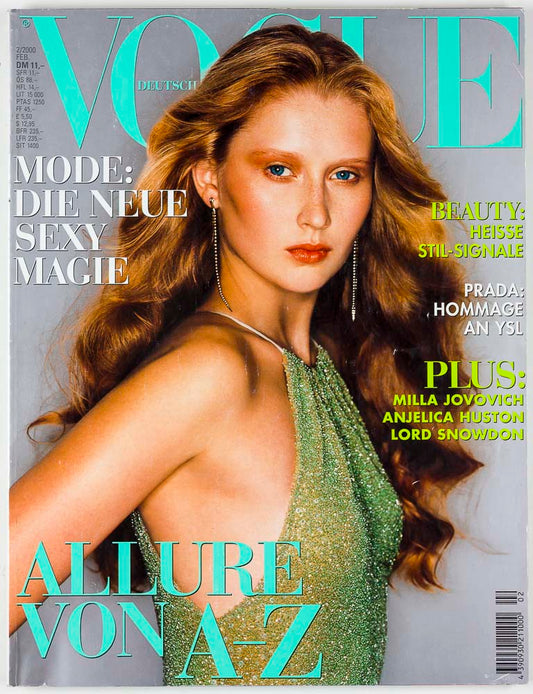 AUDREY TCHEKOVA Milla Jovovich SNOWDON German Vogue magazine February 2000 Prada