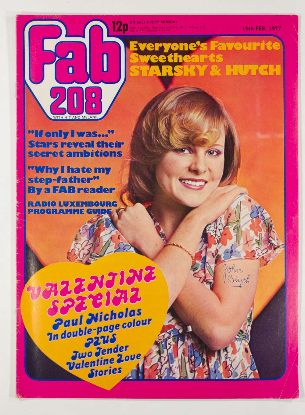 DAVID SOUL Starsky & Hutch PAUL NICHOLAS Fab 208 magazine 19th February 1977 UK