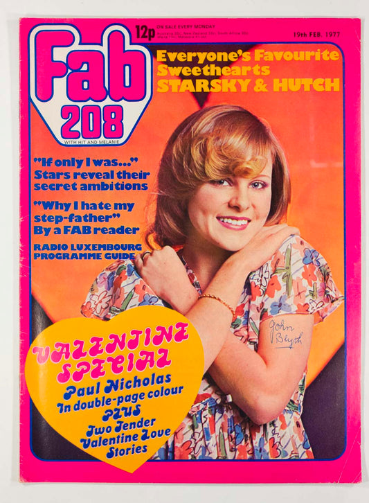 DAVID SOUL Starsky & Hutch PAUL NICHOLAS Fab 208 magazine 19th February 1977 UK
