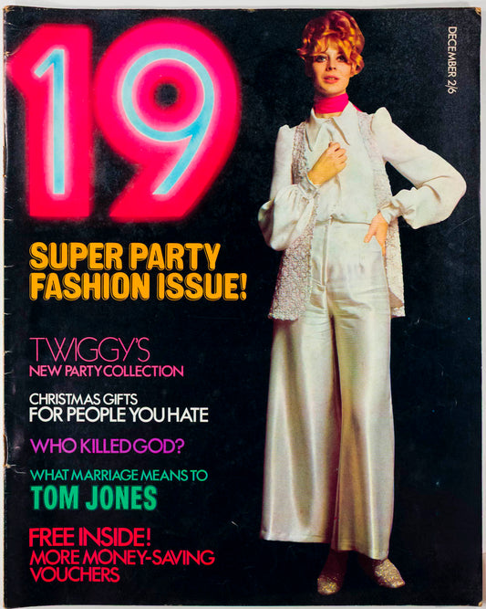 BIBA Twiggy FRANCOISE HARDY Tom Jones 19 MAGAZINE December 1968