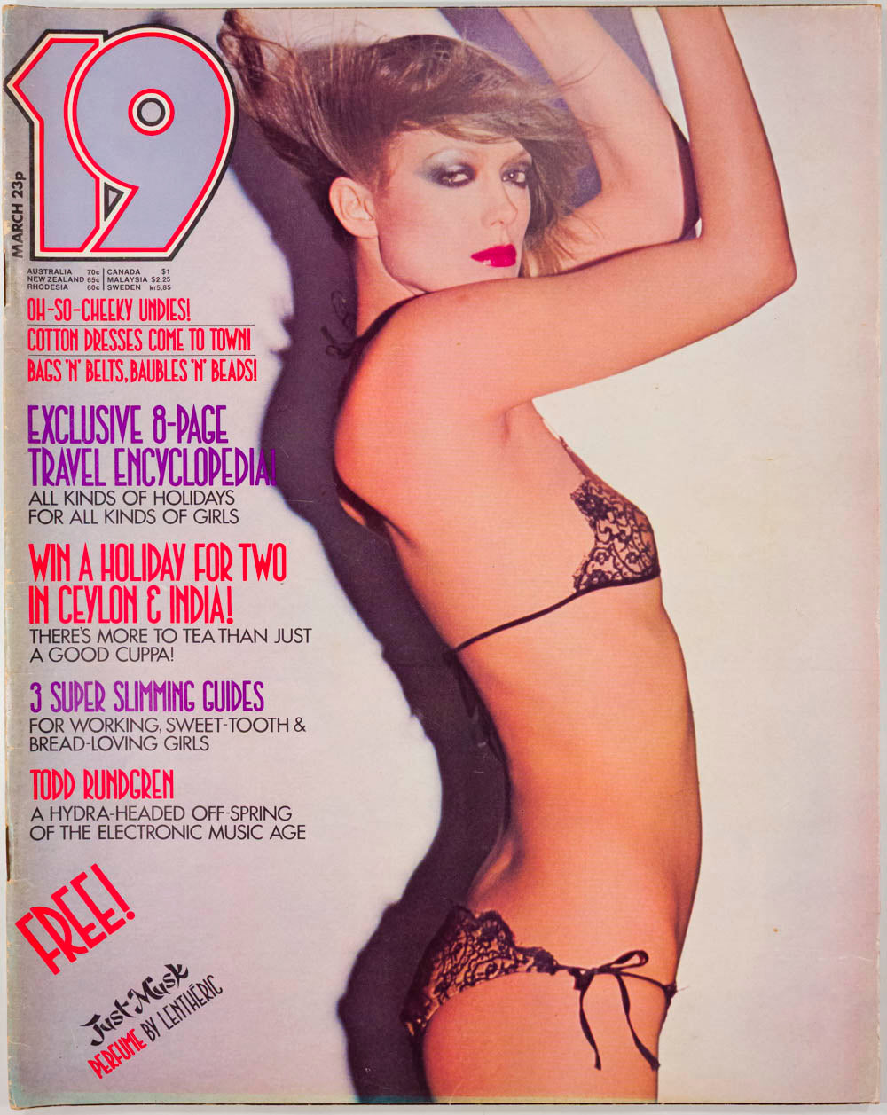 Biba RUNDGREN Nell Campbell ALICE SPRINGS 19 magazine March 1975