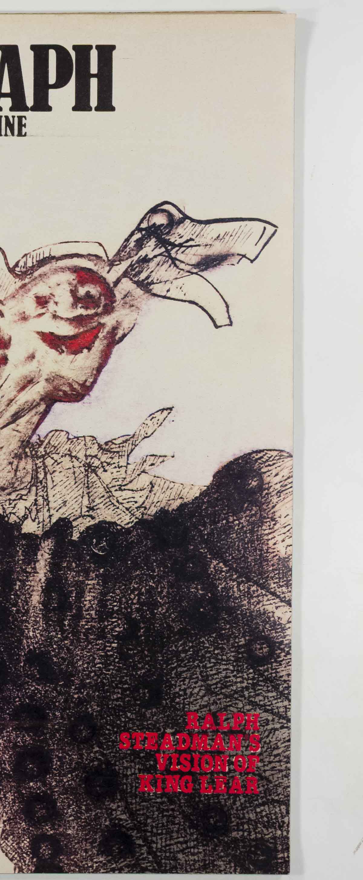 RALPH STEADMAN's vision of KING LEAR + JEAN-LOUIS TRINTIGNANT Telegraph magazine