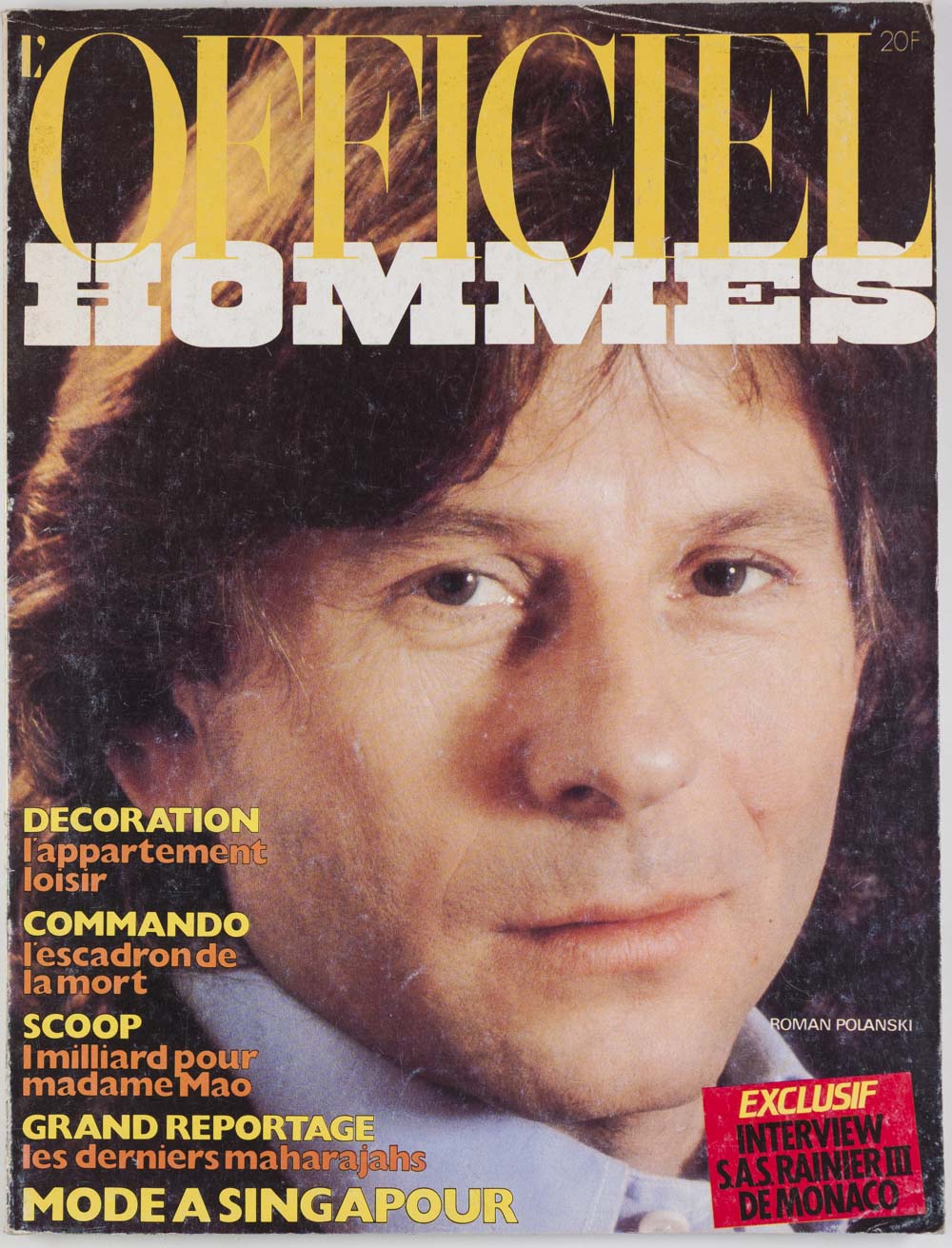 ROMAN POLANSKI Prince Rainier Monaco L’OFFICIEL HOMMES February 1982