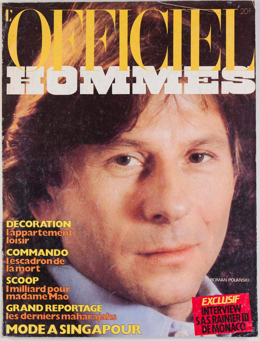 ROMAN POLANSKI Prince Rainier Monaco L’OFFICIEL HOMMES February 1982