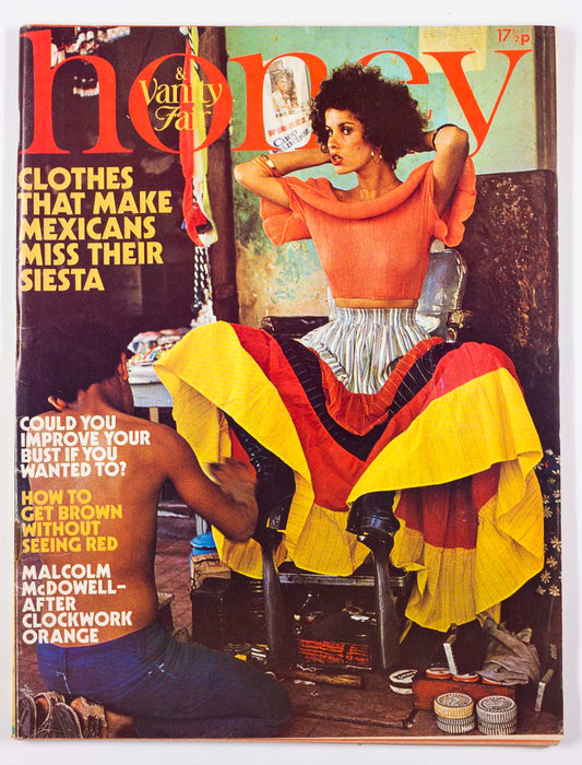GRANNY TAKES A TRIP Mexico MALCOLM McDOWELL Jeff Beck HONEY magazine July 1973