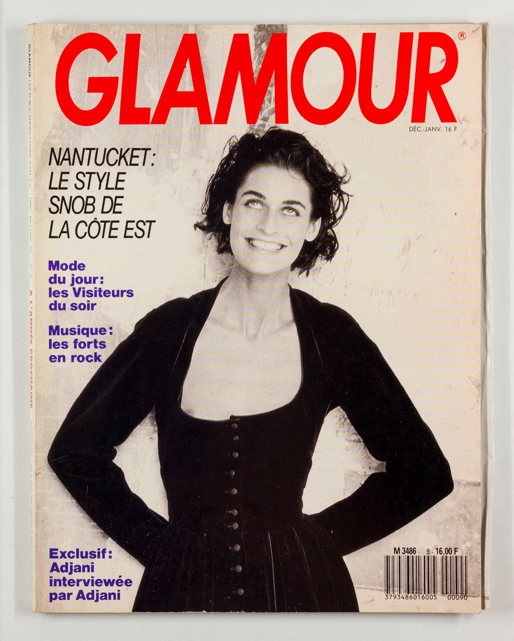 Isabelle Adjani NANTUCKET French fashion GLAMOUR magazine January 1989