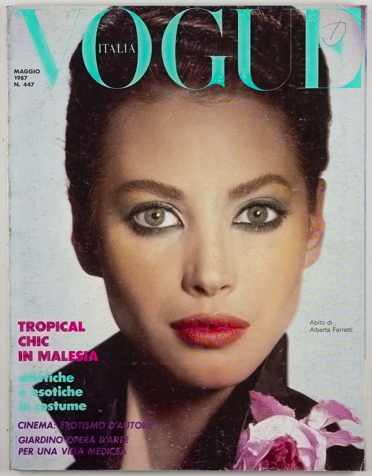 CHRISTY TURLINGTON Hiro KELLY LE BROCK VOGUE ITALIA magazine May 1987 Vtg ITALY