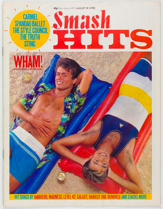 GEORGE MICHAEL Cult STING Smash Hits magazine August 1983