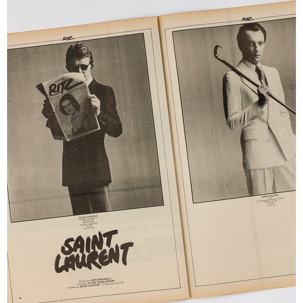 Saint Laurent for men Sissy Spacek Patti D'Arbanville  RITZ Magazine