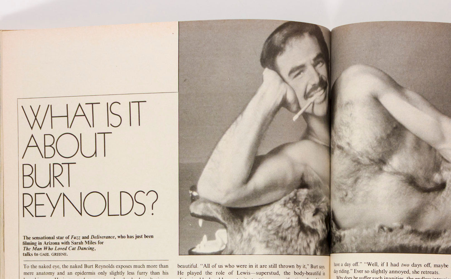 Eva Reuber ALICE POLLOCK Burt Reynolds ZAZIE Cosmopolitan May 1973 UK