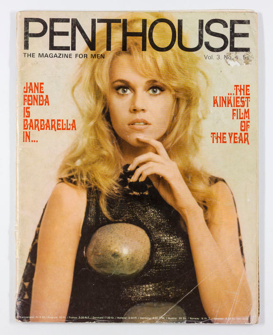 Jane Fonda ANITA PALLENBERG Barbarella PENTHOUSE Vol 3 No 4 1968