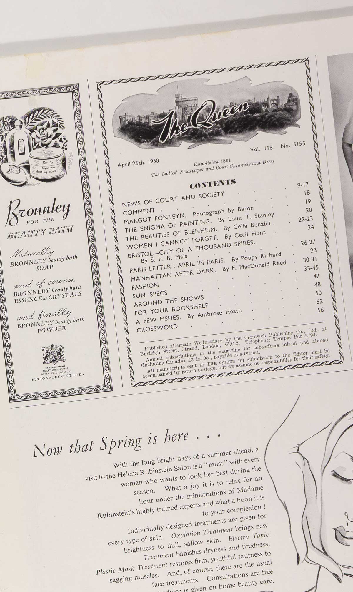 MARGOT FONTEYN Norah Ruthven BLENHEIM PALACE Frederick Starke QUEEN MAGAZINE vtg