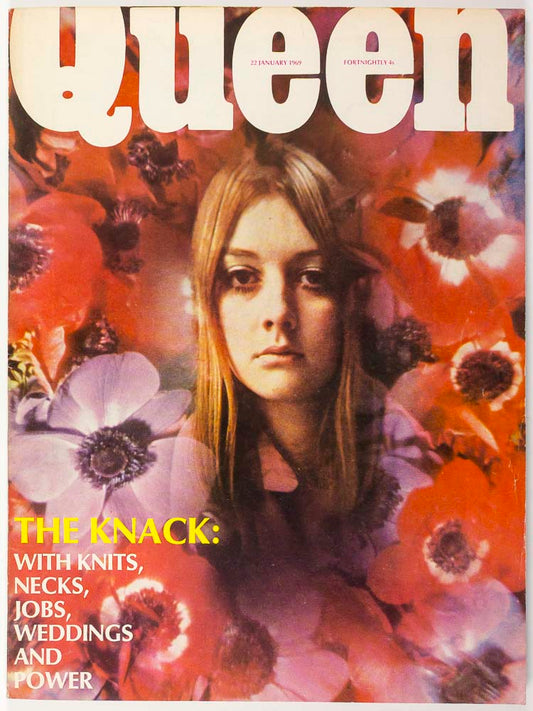 TWIGGY Jean Allen HELMUT NEWTON Christopher Jones Queen magazine 1969