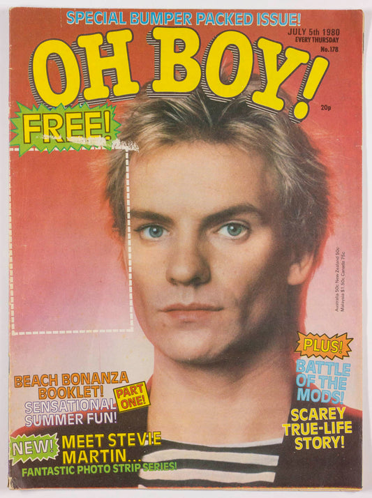 STING David Essex ALI THOMSON Mods OH BOY magazine 5 July 1980