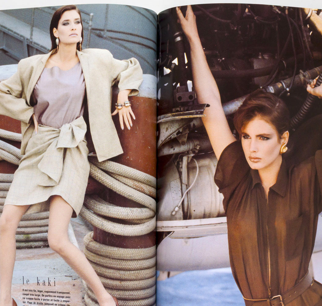 RENEE SIMONSEN Mugler ELLE MacPHERSON Guy Bourdin PARIS VOGUE May 1983
