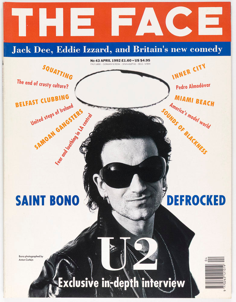 BONO Jack Dee EDDIE IZZARD Pedro Almodovar THE FACE April 1992