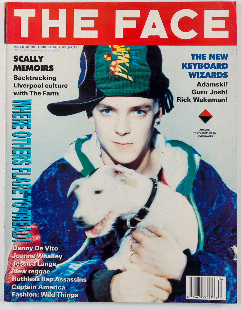 ADAMSKI Danny De Vito JOANNE WHALLEY Captain America THE FACE April 1990