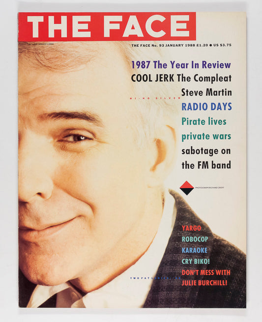 STEVE MARTIN Richard Croft ROBOCOP Julie Burchill THE FACE Magazine JANUARY 1988