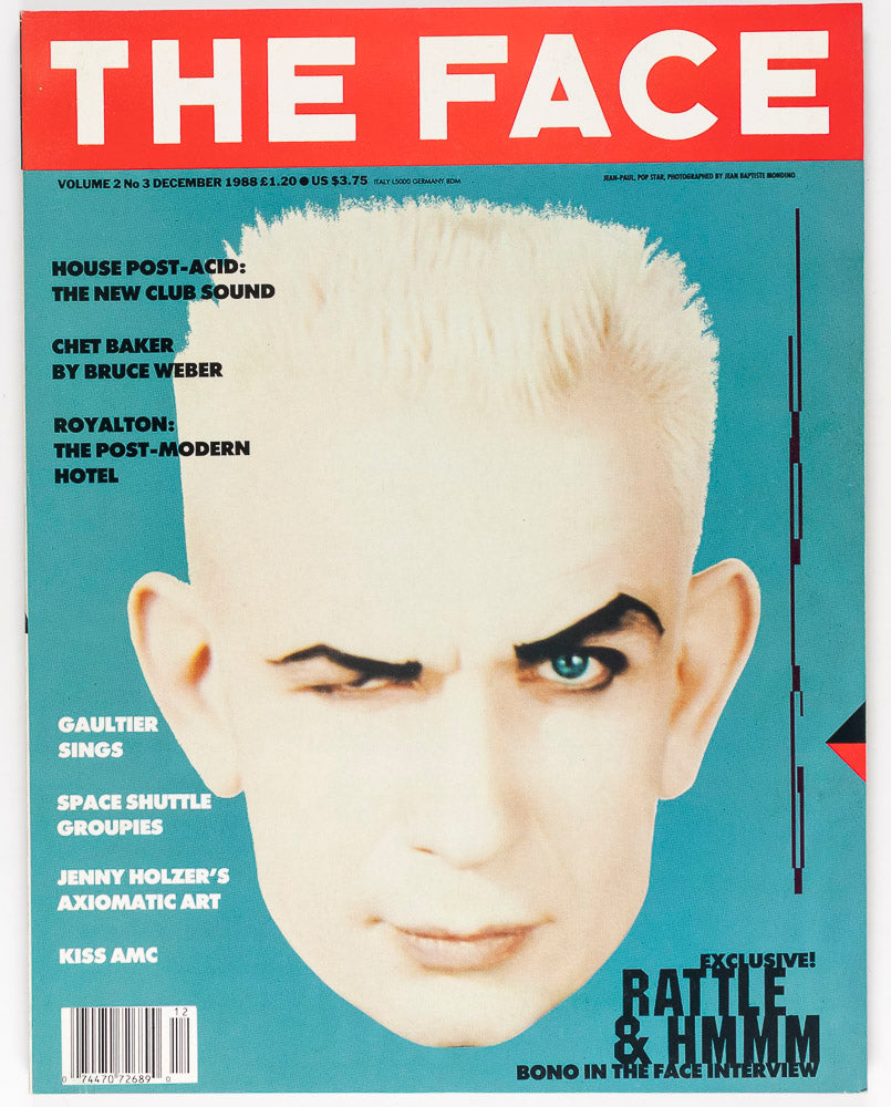 JEAN-PAUL GAULTIER Chet Baker BONO Bruce Weber THE FACE December 1988