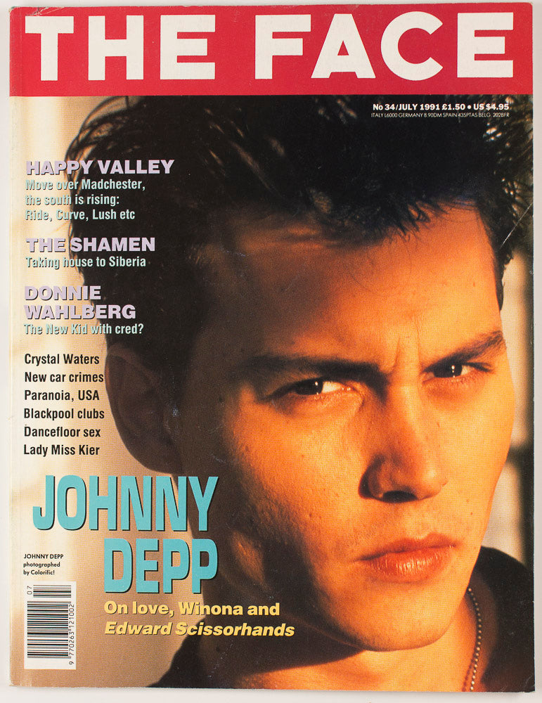 JOHNNY DEPP Donnie Wahlberg THE SHAMAN Lady Miss Kier THE FACE July 1991