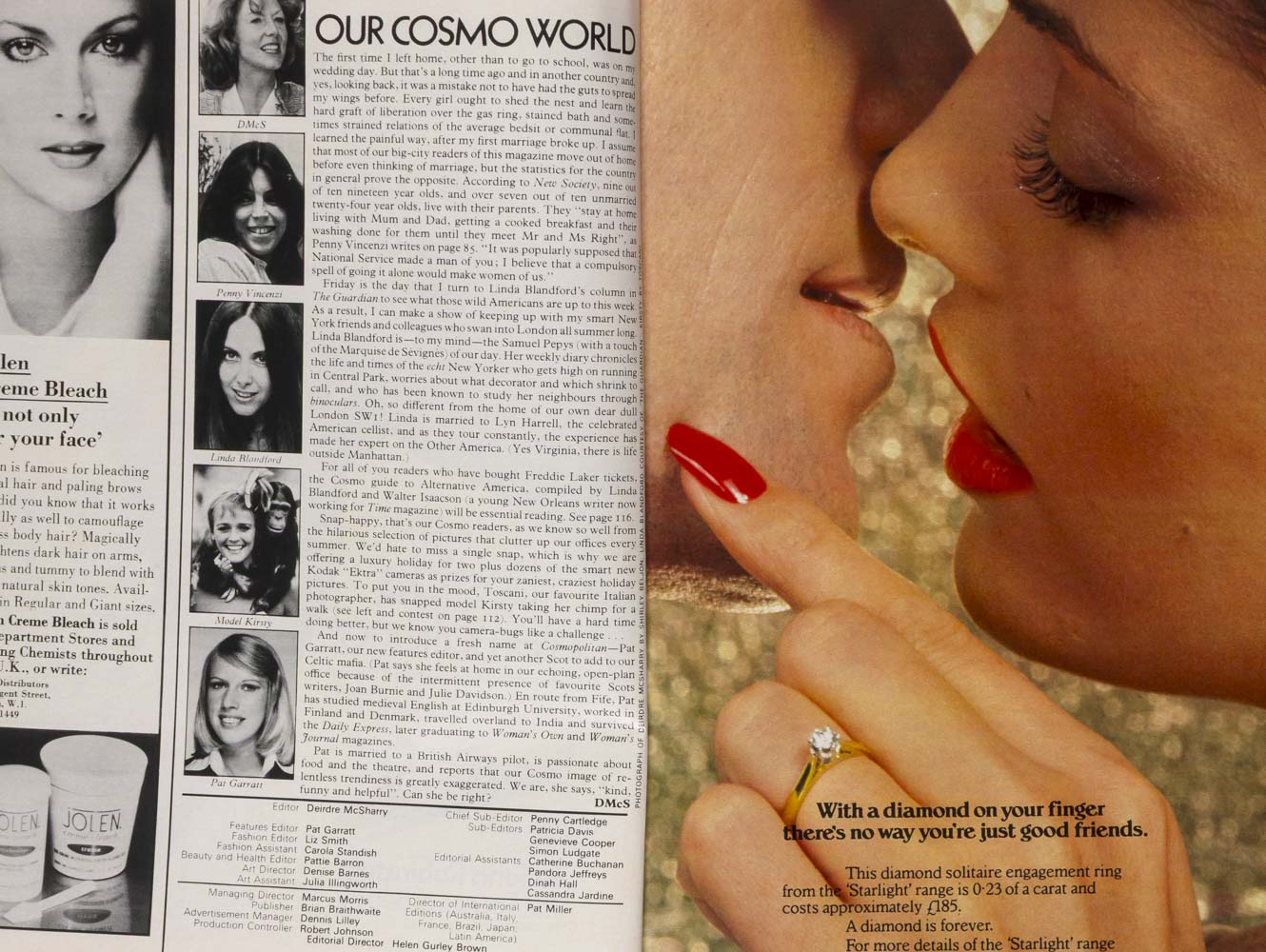 Janice Dickinson FARAH IRAN Bitten Knudsen COSMPOLITAN July 1978
