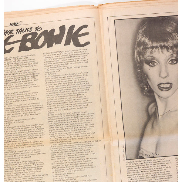 INGRID BOULTING Antonio Lopez IGGY POP Bowie JERRY HALL Ritz magazine