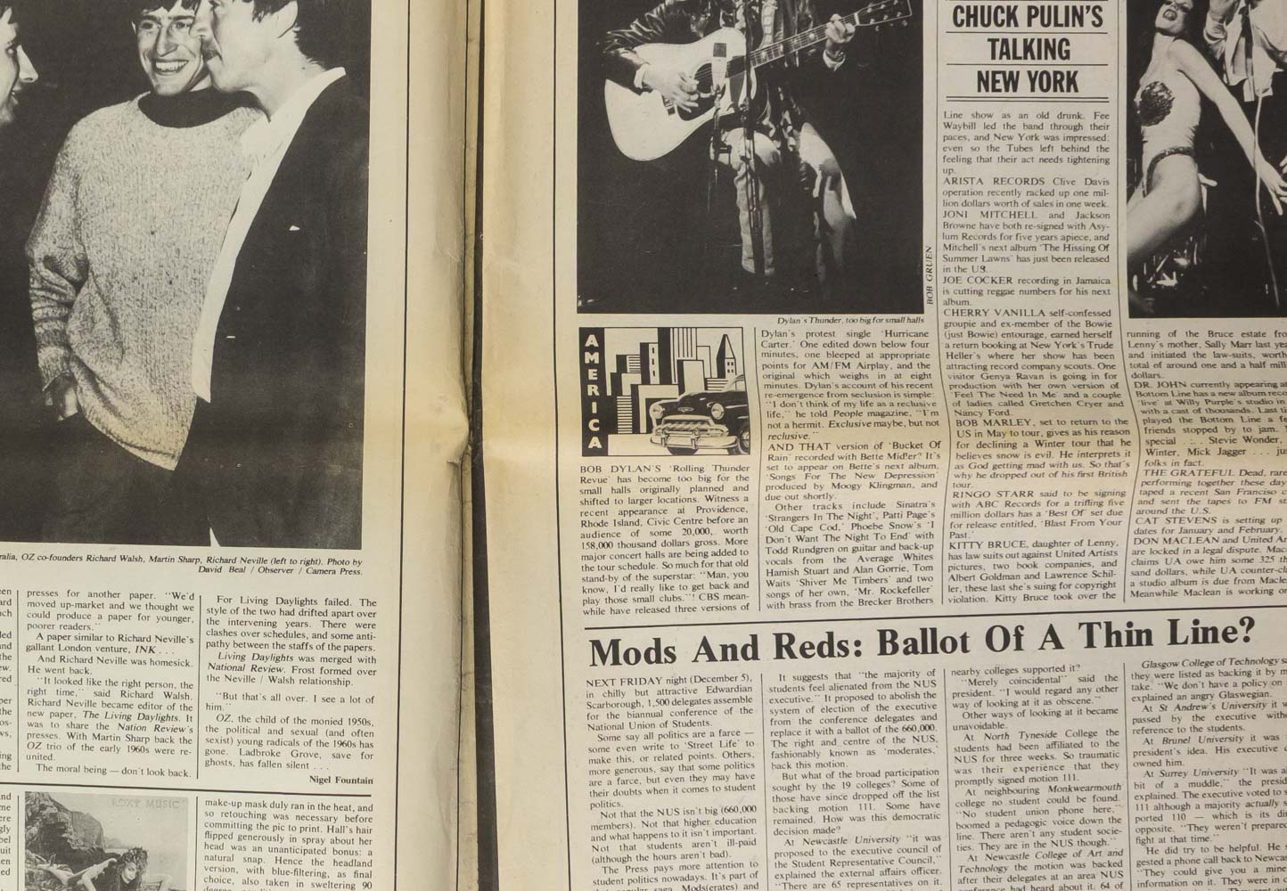 BRYAN FERRY Martin Sharp OZ Lofgren STREETLIFE magazine November 1975