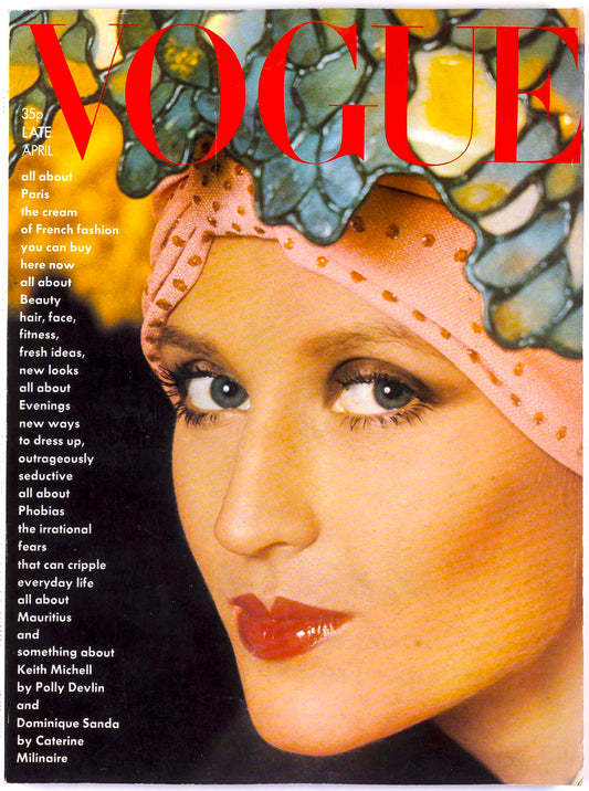 STEVE HIETT John Betjeman PARIS Jap NORMAN PARKINSON VOGUE April 1974