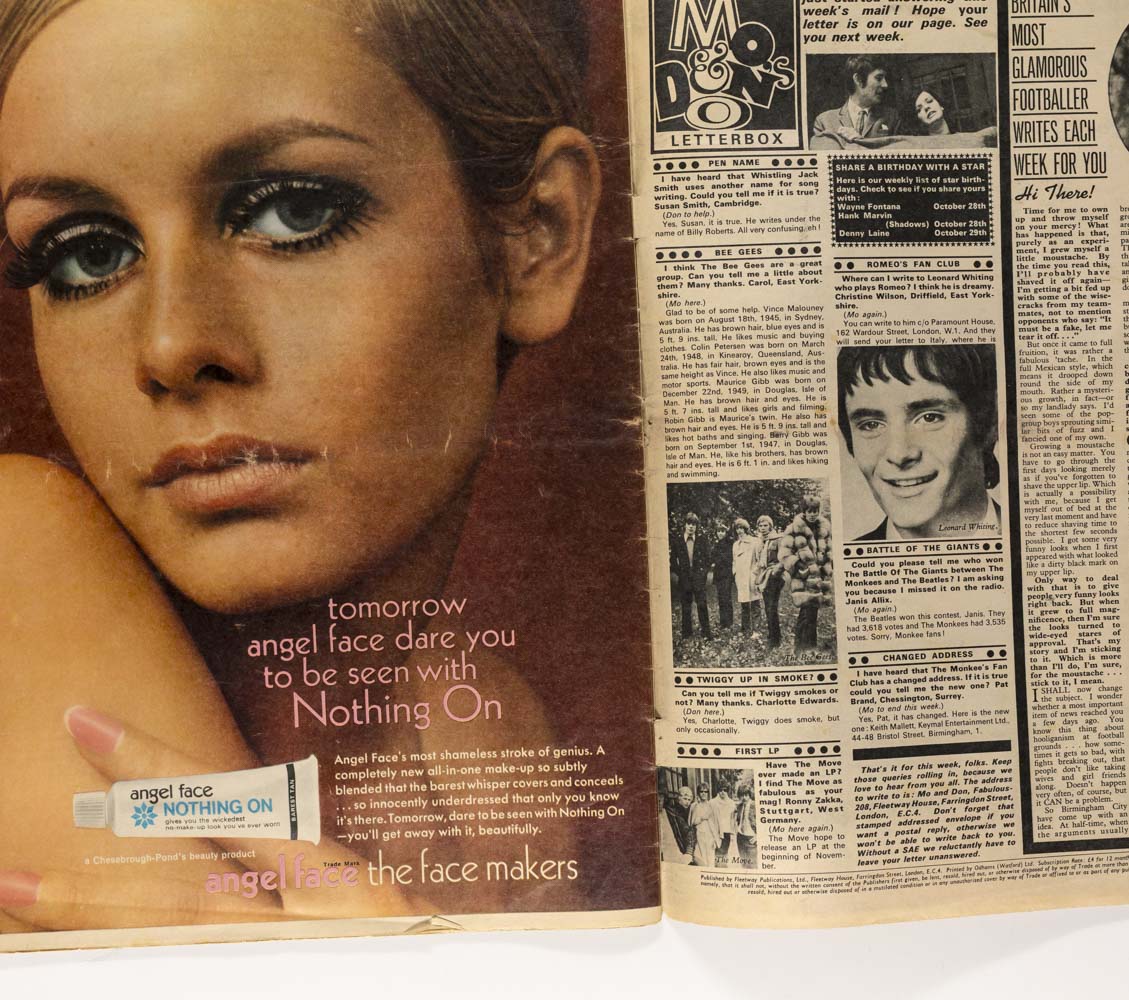 PATTIE BOYD George Harrison CHER Fabulous 208 magazine 4 November 1967